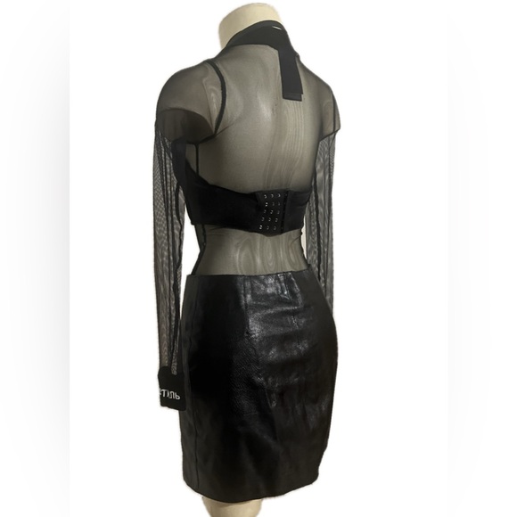 Heron Preston Leather Zip-Up Mini Skirt - Picture 5 of 7